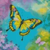 Yellow Butterfly Art Diamond Painting