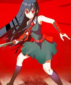 Akame Ga Kill Kurome Character Diamond By Numbers