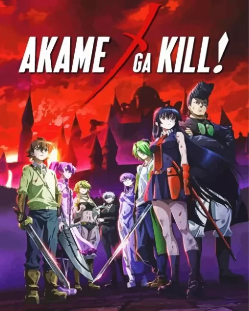 Akame Ga Kill Poster Diamond By Numbers