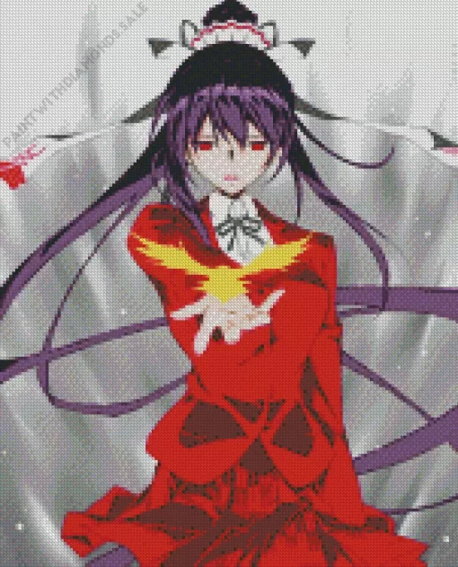 Akeno Himejima High School DxD Diamond With Numbers