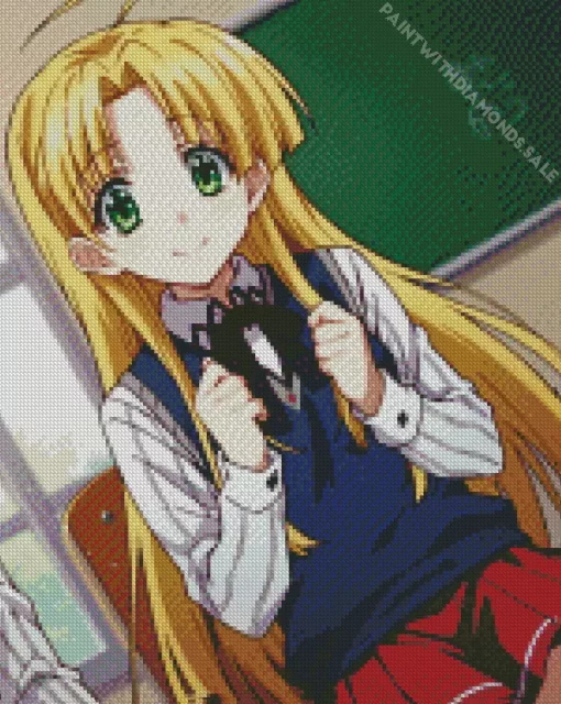 Asia Argento High School DxD Anime Diamond With Numbers