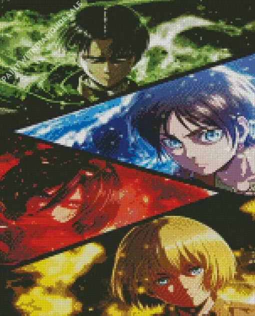 Attack On Titan Diamond With Numbers