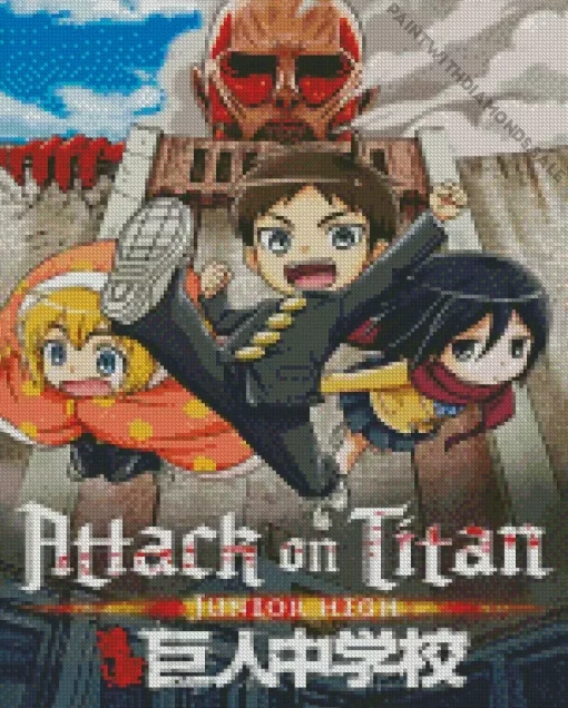 Attack On Titan Junior High Diamond With Numbers