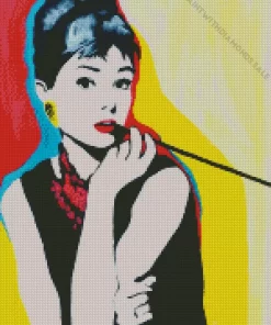 Audrey Hepburn Pop Art Diamond Painting