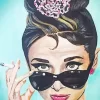 Audrey Hepburn With Glasses Diamond Painting