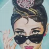 Audrey Hepburn With Glasses Diamond Painting