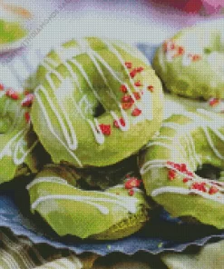 Baked Matcha Donuts Diamond Painting