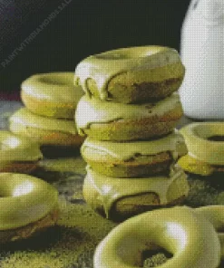 Baked Matcha Glazed Doughnuts Diamond Painting