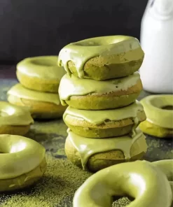 Baked Matcha Glazed Doughnuts Diamond Painting