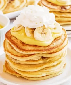 Banana Cream Pie Pancakes Diamond Painting