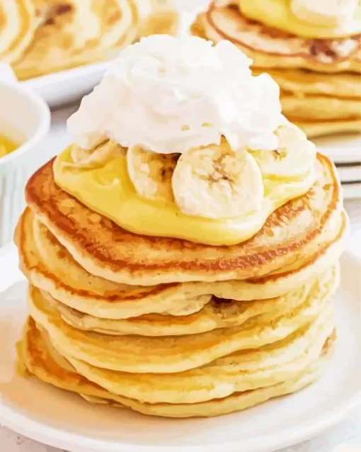 Banana Cream Pie Pancakes Diamond Painting