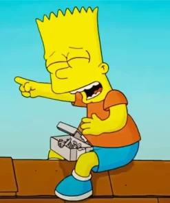 Bart Simpson Laughing Diamond Painting