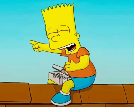 Bart Simpson Laughing Diamond Painting