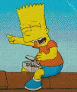 Bart Simpson Laughing Diamond Painting