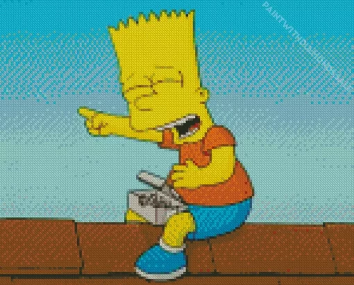 Bart Simpson Laughing Diamond Painting