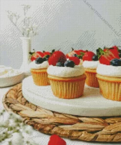 Berry Chantilly Cupcakes Diamond Painting