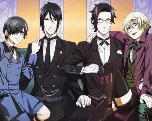 Black Butler Anime Characters Diamond With Numbers