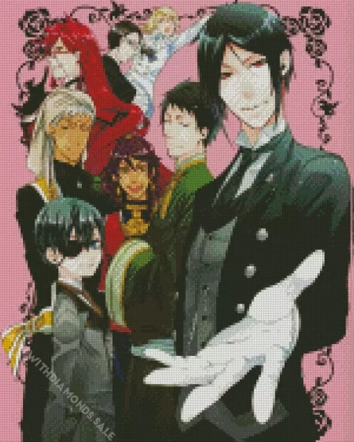 Black Butler Manga Serie Characters Diamond Paintings