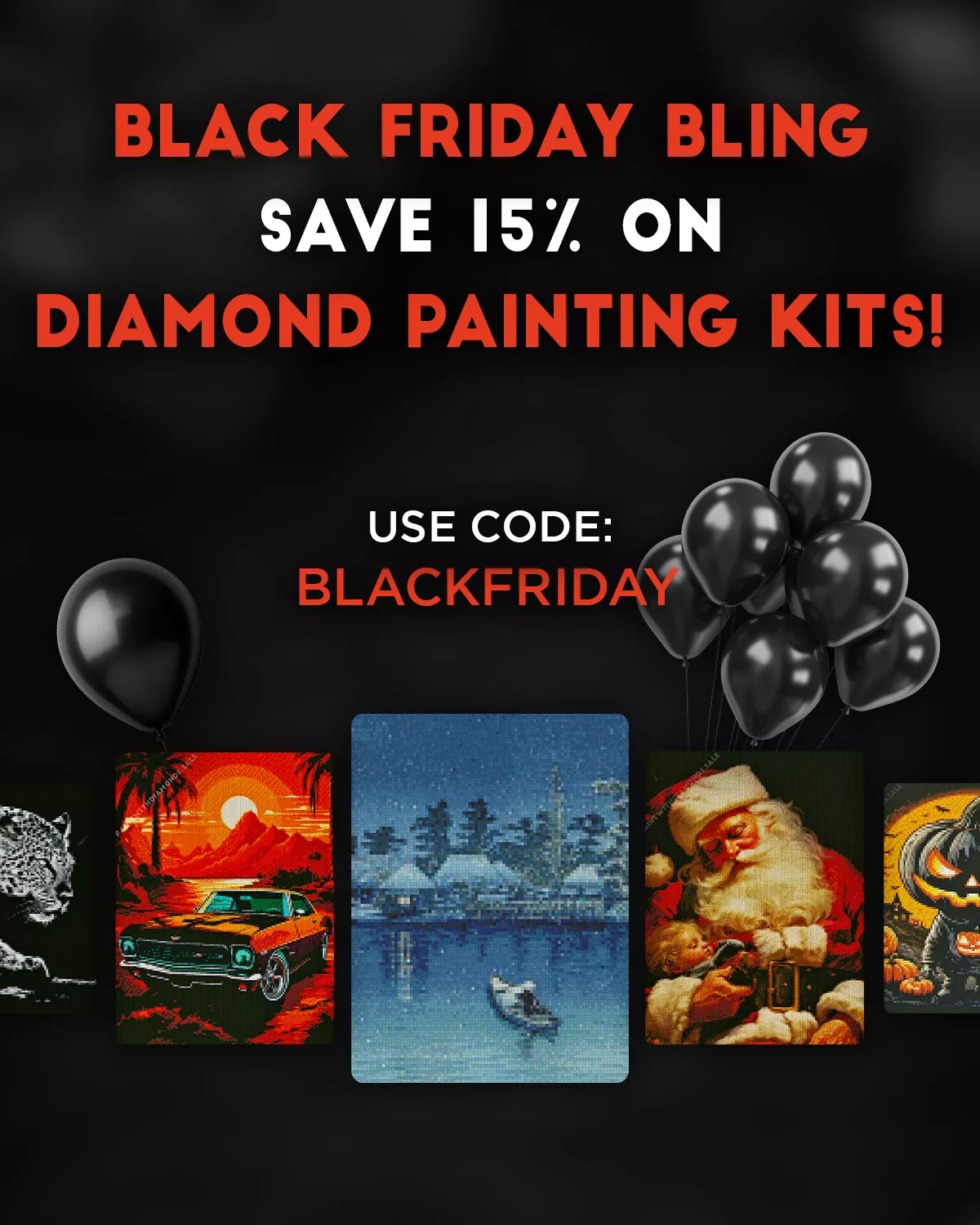 Black Friday paint with diamonds