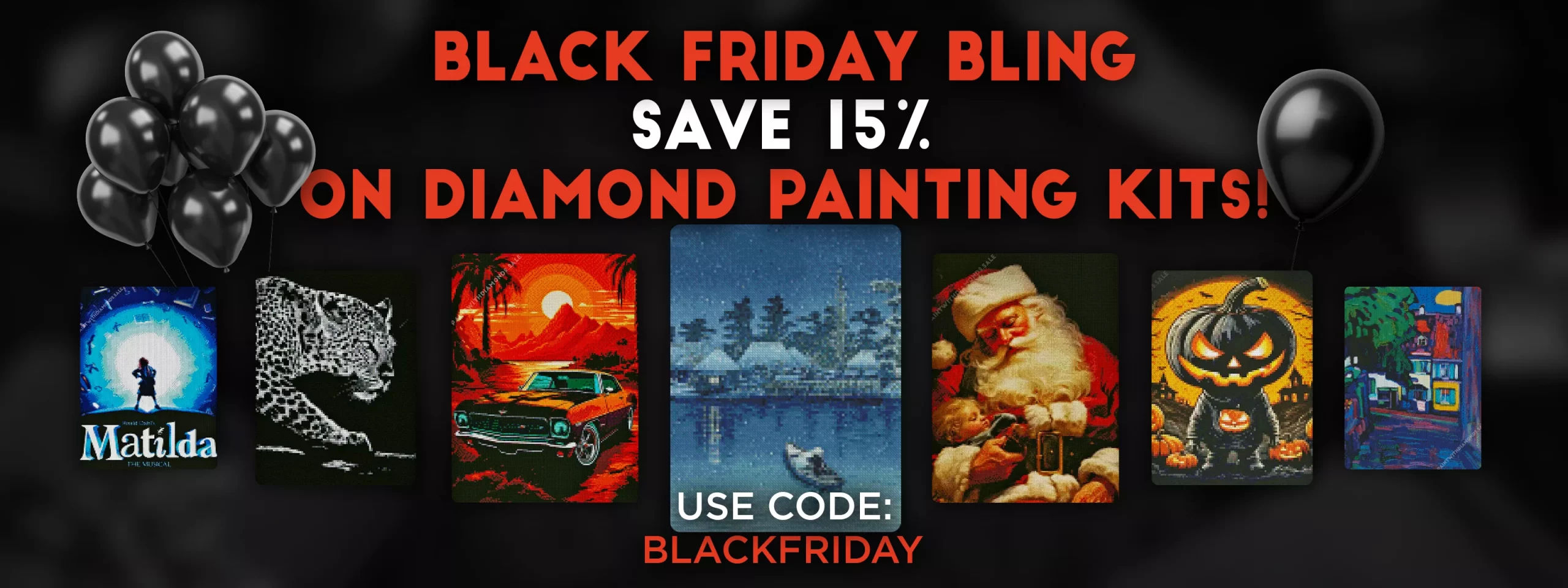 Black Friday paint with diamonds