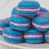 Blue Raspberry Macarons Diamond Painting