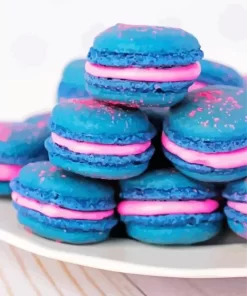 Blue Raspberry Macarons Diamond Painting