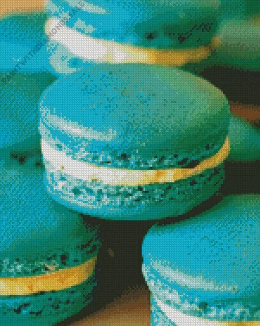 Blueberry Macarons Diamond Painting