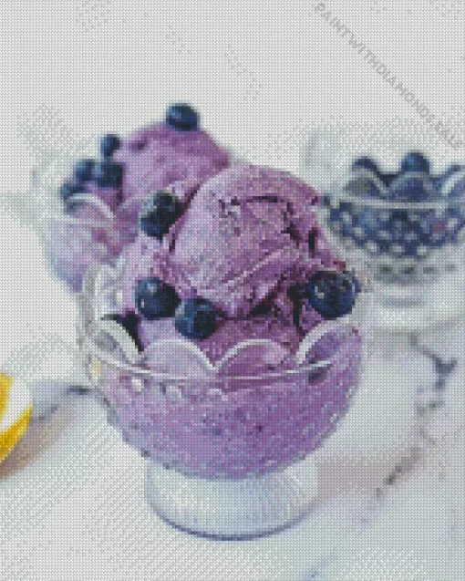 Blueberry Ice Cream Diamond Painting