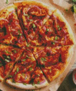 California Pizza Close Up Diamond Painting