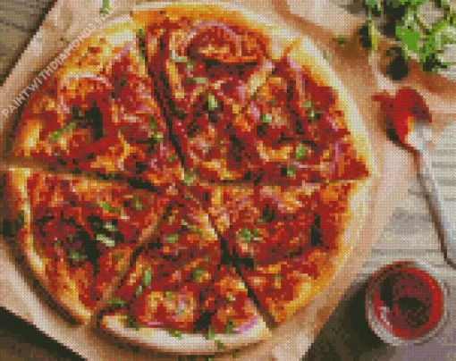 California Pizza Close Up Diamond Painting