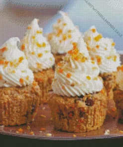 Carrot Cake Cupcakes Diamond Painting