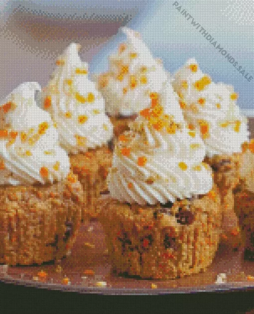 Carrot Cake Cupcakes Diamond Painting