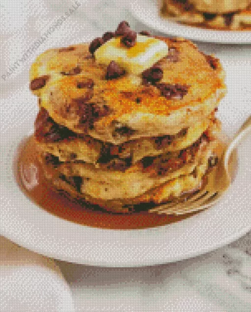 Chocolate Chip Pancakes Diamond Painting