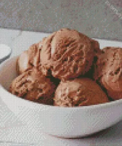 Chocolate Ice Cream Close Up Diamond Painting