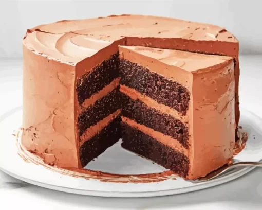 Chocolate Layer Cake Diamond Painting