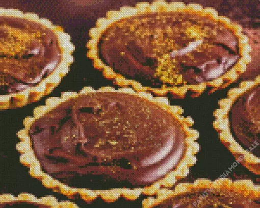 Chocolate And Salted Caramel Tarts Diamond Painting