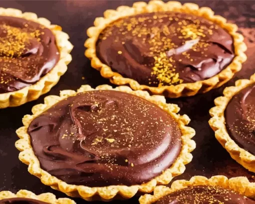 Chocolate And Salted Caramel Tarts Diamond Painting