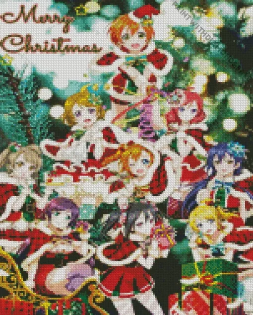 Christmas love live school idol project Diamond Paints