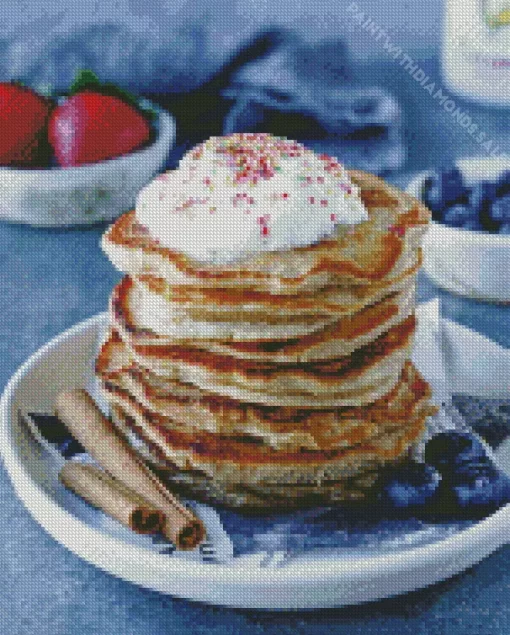 Cinnamon Sweet Cream Pancakes Diamond Painting