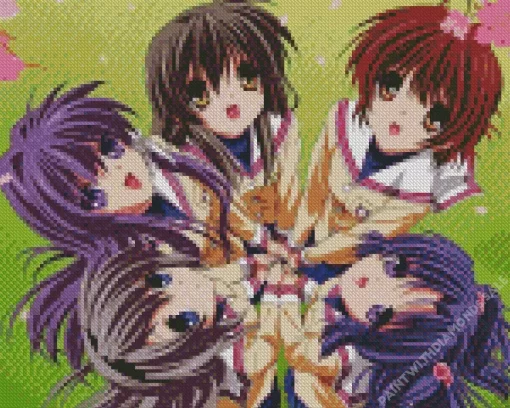 Clannad Anime Girls Diamond Paints