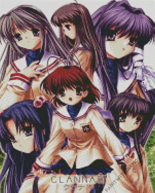 Clannad Girls Diamond Paints