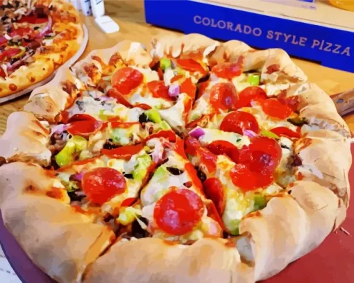 Colorado Mountain Pizza Diamond Painting