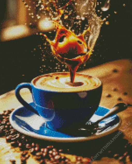 Cup Of Coffee Splash Diamond Painting