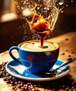 Cup Of Coffee Splash Diamond Painting