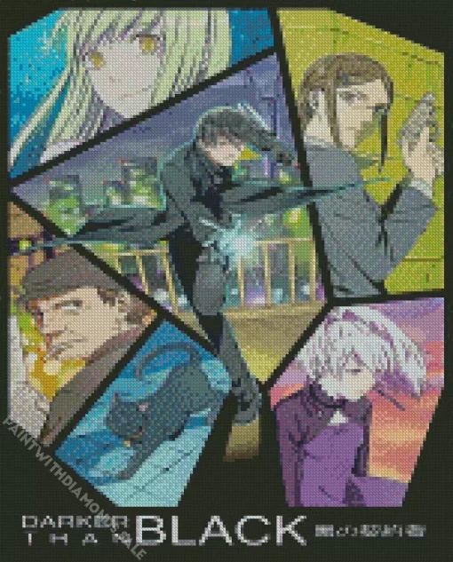 Darker than Black Anime Poster Diamond Dotz