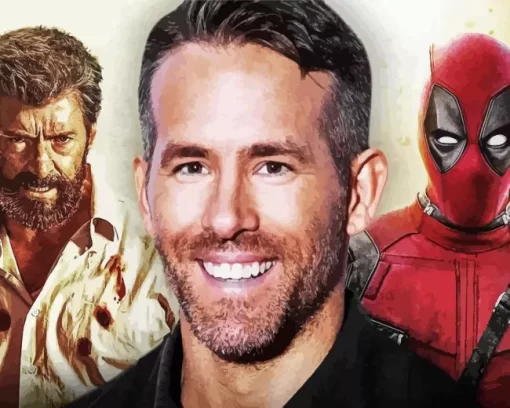 Deadpool And Wolverine Ryan Reynolds Diamond Painting