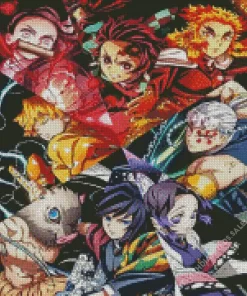 Demon Slayer Characters Diamonds By Numbers