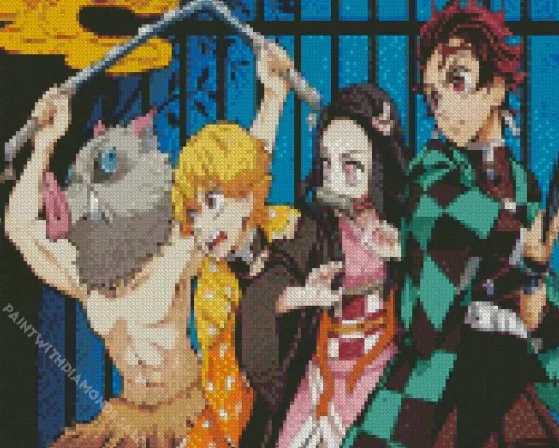 Demon Slayer Kimetsu No Yaiba Diamonds By Numbers