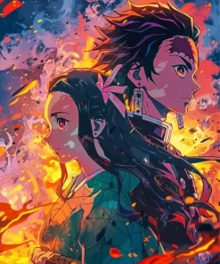 Demon Slayer Tanjiro And Nezuko Diamond Paints