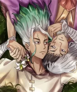 Dr Stone asagiri gen and senku Diamond Dotz